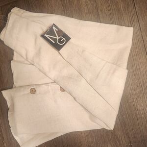 Mlle Gabrielle Cream Pencil Wrap Skirt